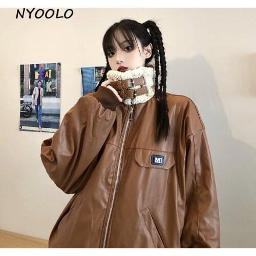 Женские кожаные куртки NYOOLO China At AliExpress