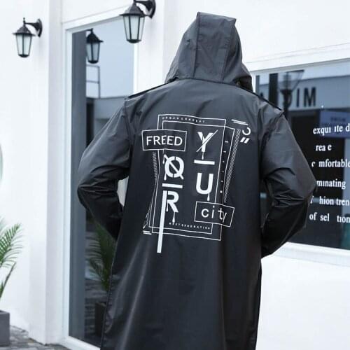 Creative High Quality EVA Unisex Raincoat Thickened Waterproof Rain Coat Women Men Black Camping Waterproof Rainwear Suit b