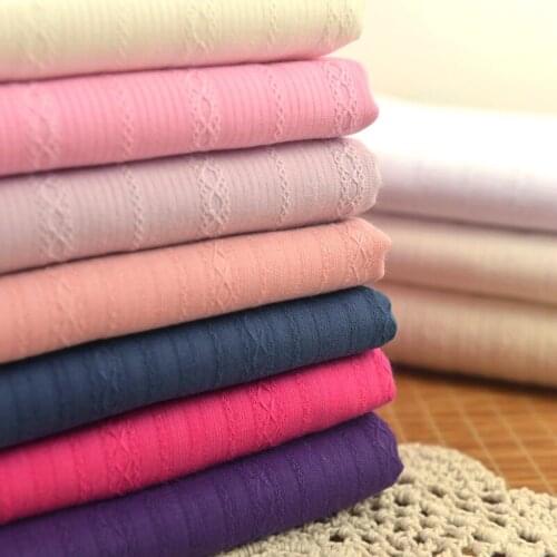 Half Meter100% Cotton Fabric With Jaquard Stripe Design Shirt Elegant Dress Upper Clothes Garment Sewing Material CR-1100