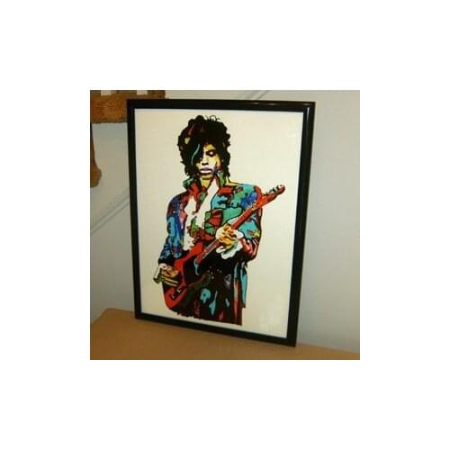 Prince, The Revolution, Purple Rain, Guitar, Rock Guitarist -TOP Abstract oil painting-100% handpainted 36 inch--accept custom