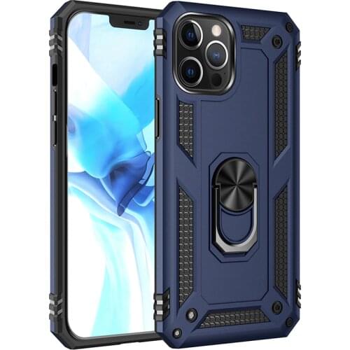 Shockproof Case For iPhone 13 12 11Pro Max XR XS Max X 7 8 Plus 12 Mini 11 Armor Hard Car Magnetic Finger Ring Anti-Fall Cover