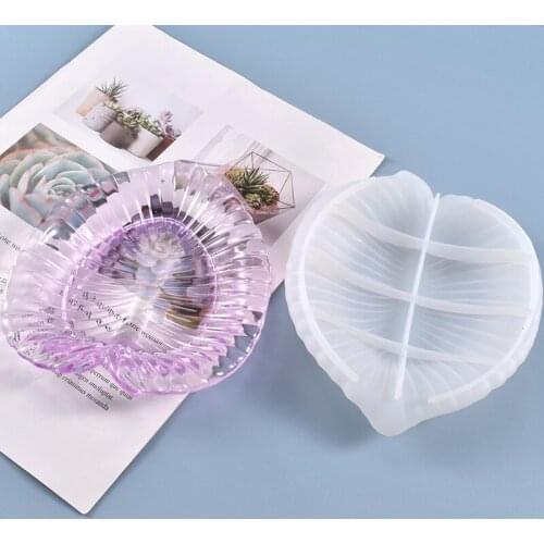 Diy Crystal Epoxy Mold Leaf Disc Fruit Snack Jewelry Necklace Ring Storage Silicone Mold
