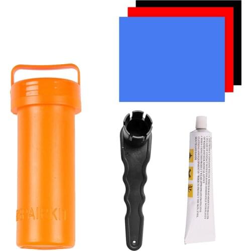 PVC Repair Patch Glue Inflatable Boat Tools Spanner Inflatables w/ Container