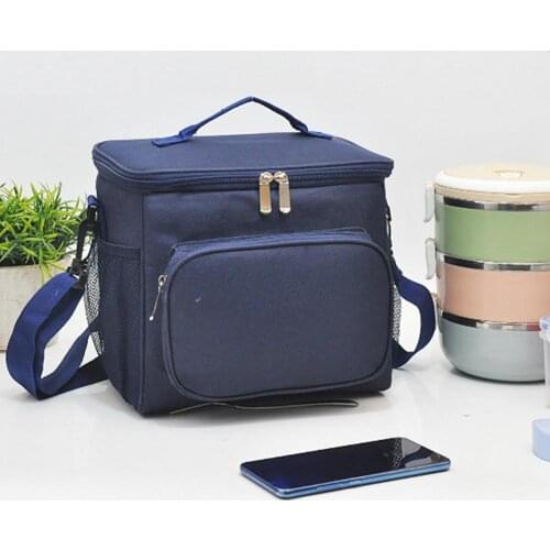 Dust-proof Food Cooler Bag with Handle PEVA Picnic Hiking Thermal Insulated Bag for Restaurant