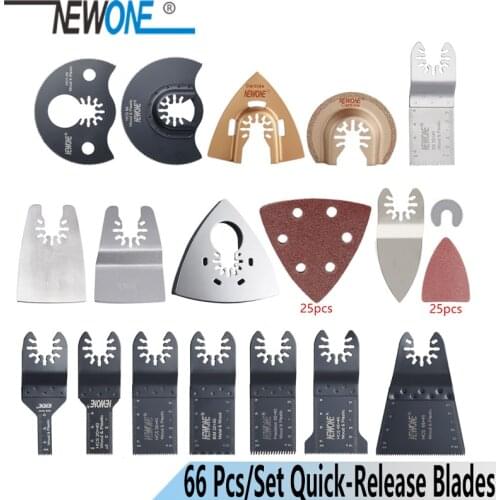 NEWONE K66/K100 Quick-release HCS/Japan-tooth/Bi-metal Oscillating Tool Multi-function tool saw blades Renovator Trimmer blades