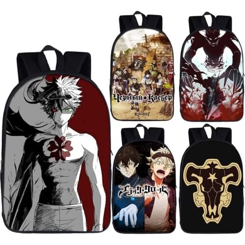 Black Clover Anime Manga backpack for teenagerr boys girls children school bags Asta student daypack book bag backpack