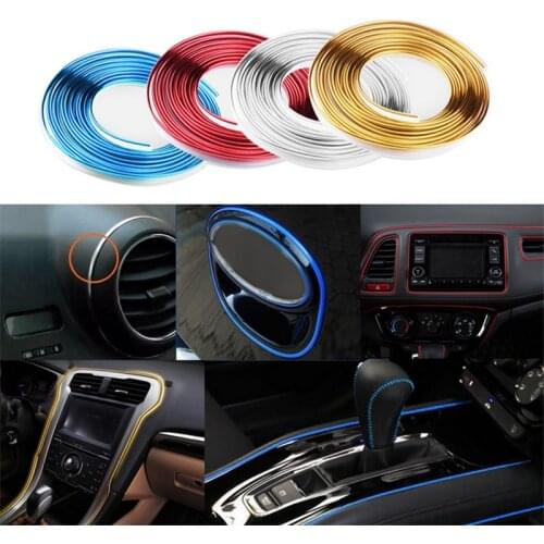 DIY 5M Car Styling Interior Decoration Strips Moulding Trim Dashboard Door Edge Universal Car Auto Accessories In Car-styling