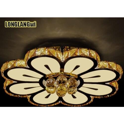 Modern Crystal LED Color Change With Remote Control Organ Style Lustre Ceiling Lamp Art Deco Ceiling Lights