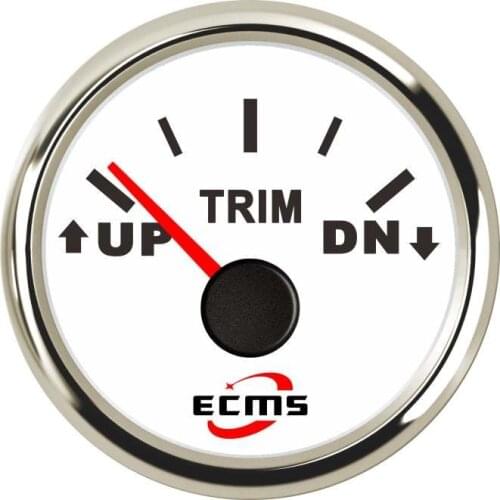 Marine Boat Outboard Engine Trim Tilt Gauge 9-32V 167-10 Ohm UP-DN 52mm 2 Inch 316L Bezel Top