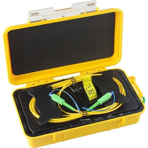 Fiber Optic OTDR Launch Cable Box Single Mode SC/APC 1km SM OTDR Dead Zone Eliminator Fiber Rings