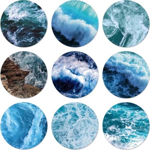 58mm blue sea Icons Pins Badge Decoration Brooches Metal Badges For Clothes Backpack Decoration