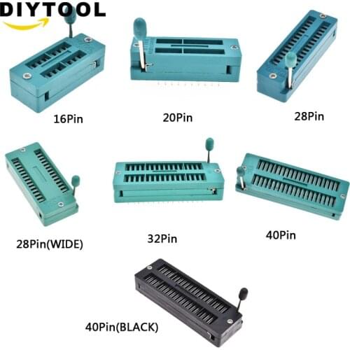 1PCS ZIF Socket IC Socket Test Universal ZIF Sockets DIP 16Pin/20Pin/28Pin/32Pin/40Pin 16P/20P/28P/32p/40p