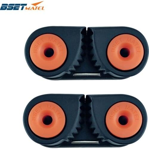2X Composite 2 Row Matic Ball Bearing Cam Cleat Marine Boat Pilates Equipment Fast Entry Rope Wire Fairlead Sailing Sailboat