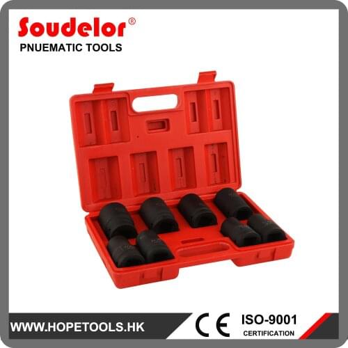 Super Duty Good Quality 8PCS 1 Inch Air Impact Sockets Set