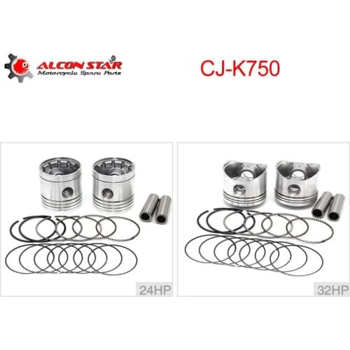 Alconstar- Motorcycle STD Bore Size 48.5mm Piston With Ring 24HP/32HP Engine Retro 750cc Repair for BMW R12 R71 Ural M72 CJ-K750
