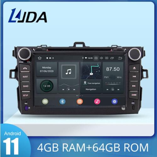 LJDA Android 10.0 Car DVD Player For Toyota Corolla 2007-2012 GPS Navigation Stereo 2 Din Car Radio 4G+64G Multimedia DSP WIFI