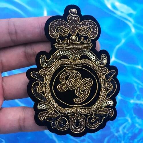 Beaded Crown Letters Embroidered Clothing Patches DIY Clothing Patchwork Patches Coat Pants Bags Decoration Stickers