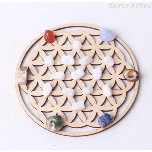 Chakela Natural Crystal Polished Stone Altar Meditation Board Set