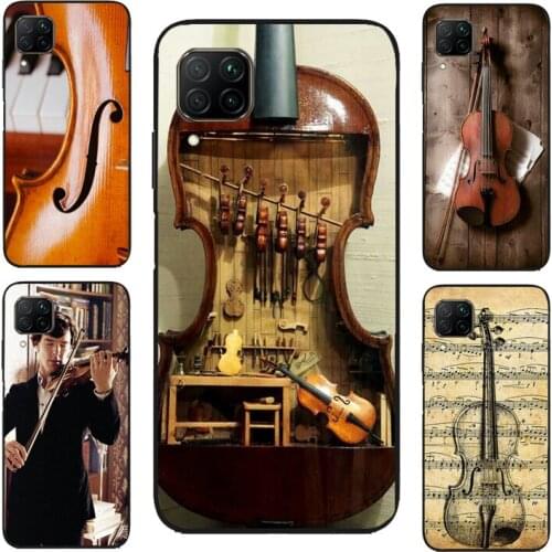 Cool Music Violin Case For Huawei P40 Lite P30 P20 P Smart 2019 Y7 Y6 Nova 5T Honor 20 Pro 8A 8X 9X 10i