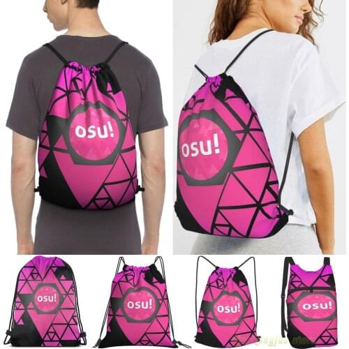 Osu Design Men Purpose Drawstring Backpack Bags Women Outdoor Travel Backpacks Gym Training Swimming Fitness Bag