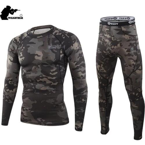 Elastic Tactical Underwear Set Men Women Outdoor Quick Drying Body Shaping Sporting Thermal Riding Runing Camping Clothing KA01