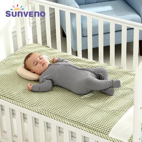 Sunveno Brand Cotton 3-layer Design Breathable Baby Cot Sheets Children Summer Sleeping Mat Crib Bed Sheets for Newborn 120*70
