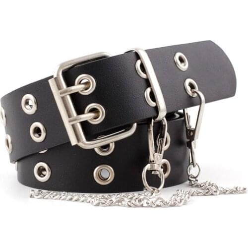 Komeiqi Punk Style Belt Women Jeans Fashion Chain Belts for Women Belt Belt Chain Belt Belt Women Punk Rock Chain Belt Belt