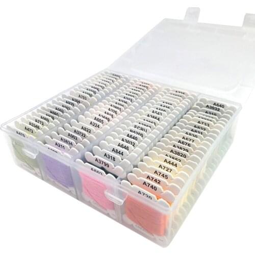Sewing Box 80 Colors Cross Stitch Thread with Color Cards Embroidery Thread Floss Kit Sturdy DIY Durable Handmade Sewing Tools