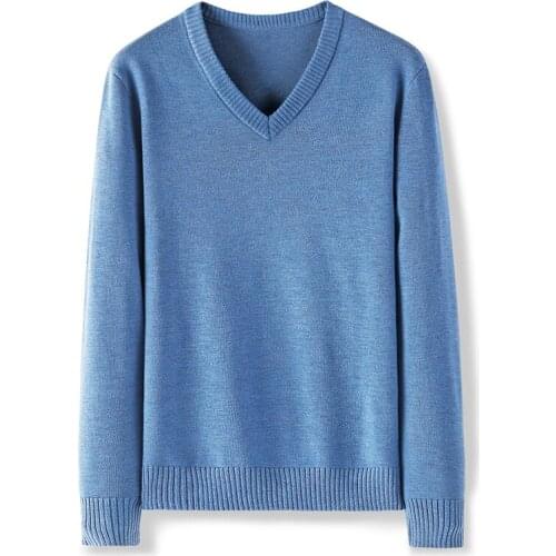 Men Sweater Slim 2021 New Arrival Autumn And Winter V-neck Male Knitted Pullover Sweater Student Korean Style Hot Sale M06