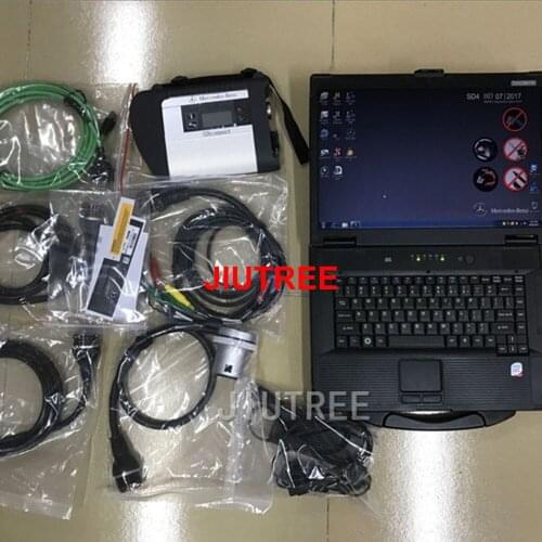 Latest truck diagnostic forBenz mb star SD Connect C4 xentry das wis epc scanner kit+Panasonic CF52 whole set