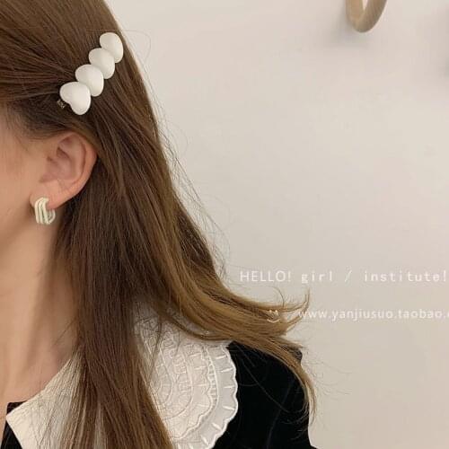 Opal love square hairpin jelly temperament simple bangs side hair clip hairpin headdress hair clips for girls