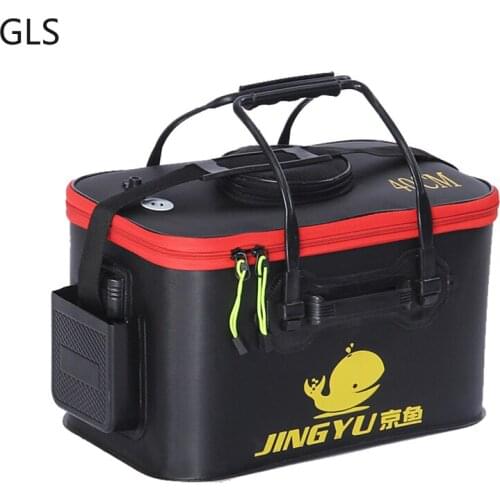 Portable Wear-resistant Bucket with Handle Fishing Bags Outdoor Fishing Water Tank Live Fish Bag Oxygen Pump pesca Equipment