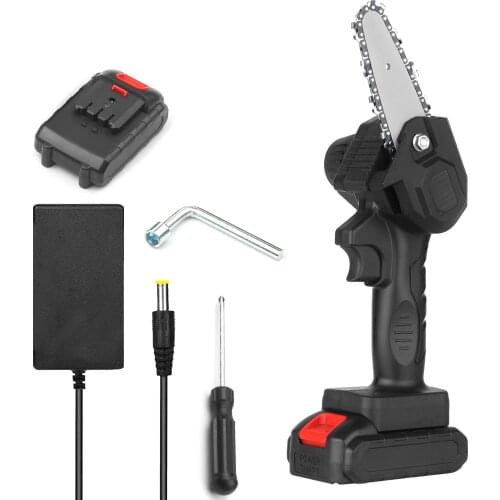 Electric Saw Garden Logging Tree Branch Pruner Electric Pruning Saw 4In Cordless Chain Saw with 2pack 2.0A Rechargeable Battery