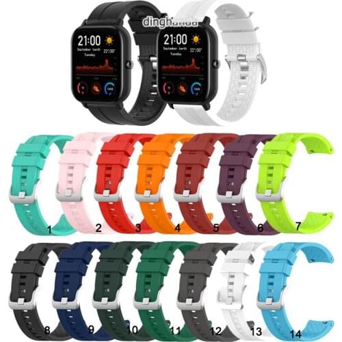 Fashion Soft Silicone Watch Strap Band For Huami Amazfit GTS Smart Watch 20mm watchbands straps Sports bracelet