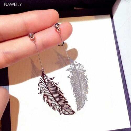 Delicate Leaves Drop Earrings For Women New Fashion Jewelry Gold Silver Color Earring Boho Bohemian Leaf Dangle Earrings