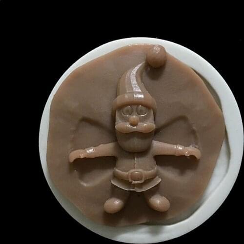 Minsunbak Santa Claus Dwarf Silicone mold Cake decoration tools Biscuit cake chocolate baking tools Kitchen accessories