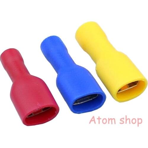 Connector faston FDFD1.25-250 FDFD2-250 FDFD5-250 Insulated Spade Crimp Wire Cable Connector Terminal Male