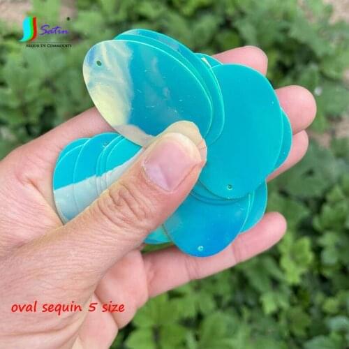 Diy Jewelry Earrings Tassel Home Curtain Clothes Sew Decoration mint Green Oval Egg 5 Size Loose Sequin
