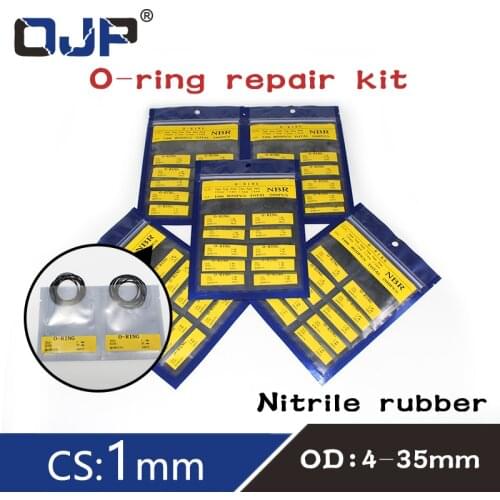 Nitrile rubber O-ring multiple size repair kit combination NBR thickness CS1mm waterproof oil resistant gasket seal oring