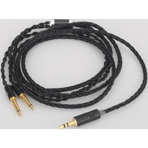 High Quality 8 Cores 3.5mm Stereo Plug Audio Upgrade Cable for Meze 99 Classics T1P T5P t1 d8000 MDR-Z7 D600 D7100 Headphone