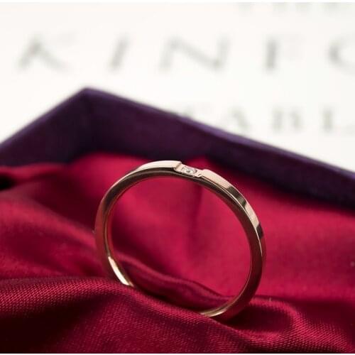 Gold Single Korean Fashion Rose Ring Imitation Diamonds Fine Jewely Elegant Unirque Gift Ring Engagement Trendy