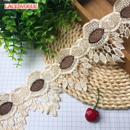 13meters 10cm Embroidery lace trim patchwork Handmade DIY Garment needlework sewing accessories fabric Clothing Decoration 270