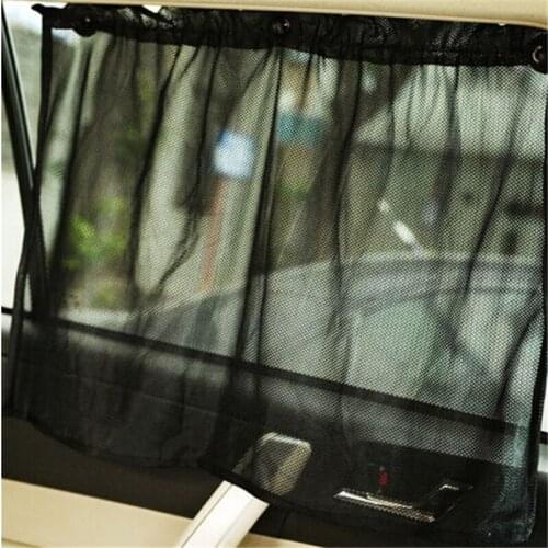 Car Window Cover Sunshade Curtain UV Shield Sun Shade Visor Mesh Solar 2pcs
