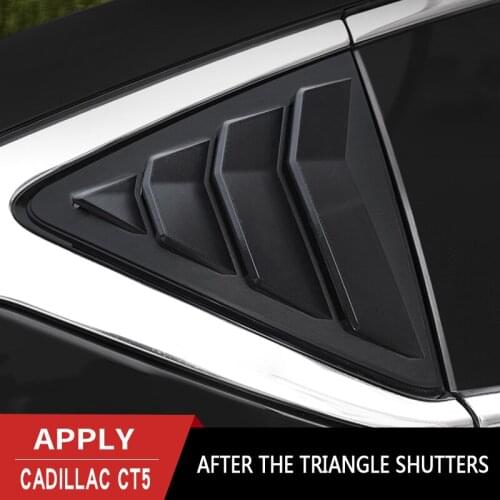 Car side rear window louvers cover ABS carbon fiber decoration for Cadillac CT4 ATSL Deflector Vent Window Scoop Louver Cover