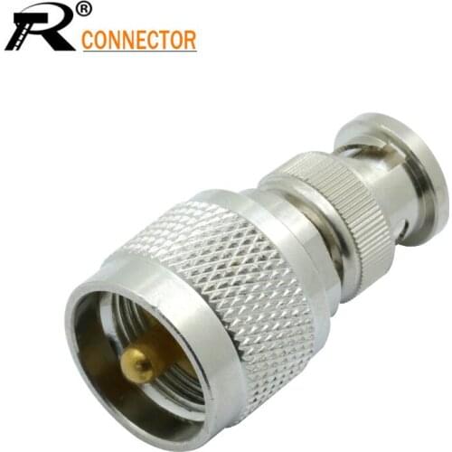 BNC Adapter BNC Male Connector to UHF Male Gold-plated Pin Conector 1pc