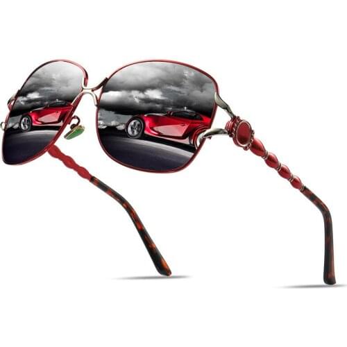 BRAND DESIGN Women Metal Sunglasses Polarized Vintage fashion Eyewear Driving glasses with stone Gafas de sol Masculino M188