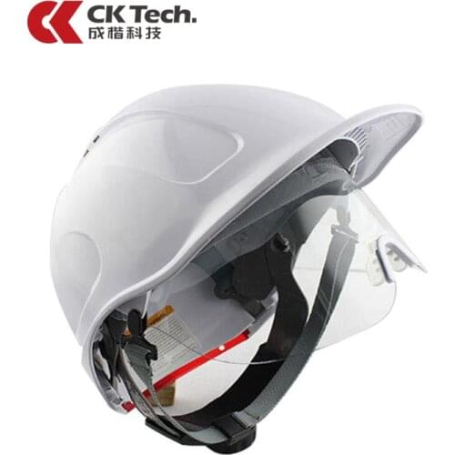 CK Tech. Work Safety Crash Helmet Goggles ABS Construction Site Head Eyes Protective Cap Glasses Outdoor Casco De Seguridad