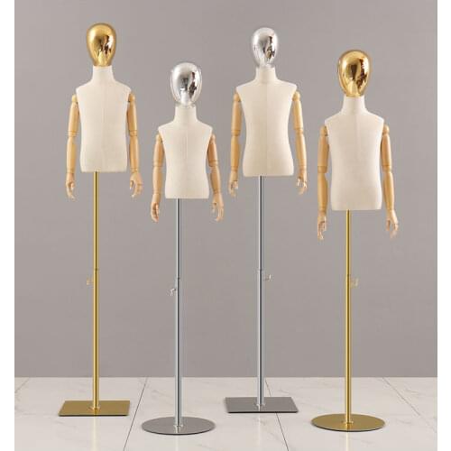 Childrens Model Props Half Length Boys and Girls Fabric Mannequin Display Rack Hot Sale