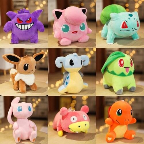 Pokemon Stuffed Toy Anime Gengar Charmander Slowpoke Cyndaquil Jigglypuff Snorlax Eevee Plush Toy Doll For Christmas Gift