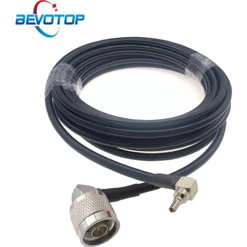 Elbow 90 Degree N Male Plug to CRC9 Male Right Angle RG58 Cable 50 Ohm RF Coaxial Pigtail 3G 4G USB Modem Extension Cord Jumper